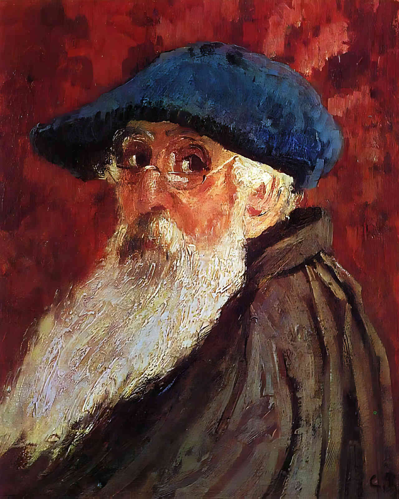 Self Portrait Painting by Camille Pissarro 8x10" Art Print (High Quality)