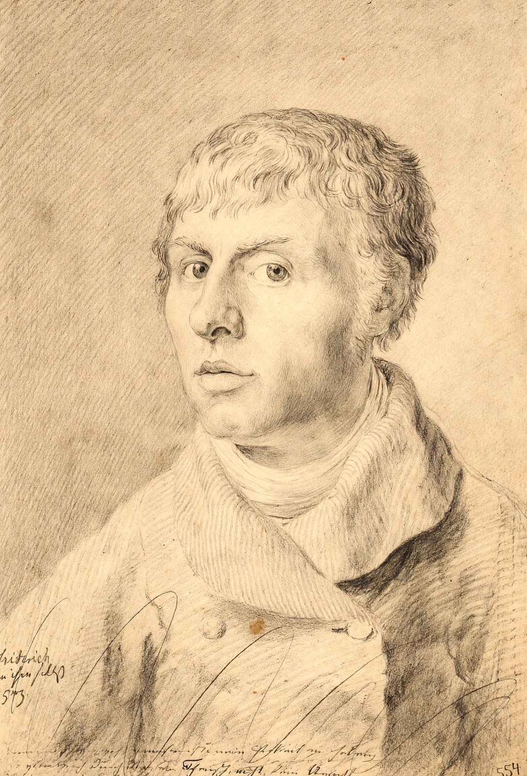 Self-Portrait As a Young Man 1800 Drawing by Friedrich Art Print (6 Sizes)