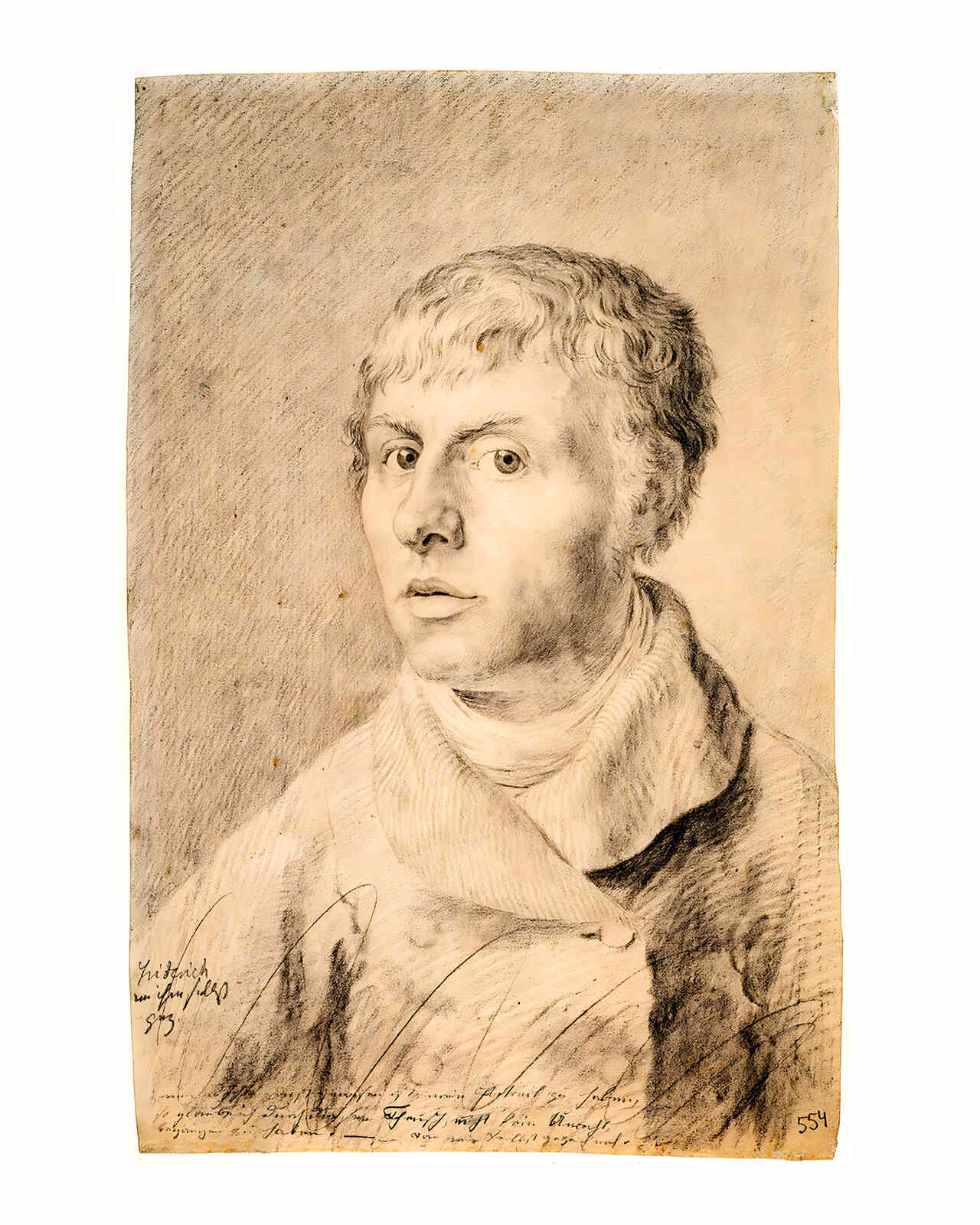 Self-Portrait As a Young Man Painting by Caspar David Friedrich 8x10" Art Print