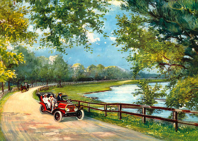 Shell Road at the Bend Mobile Alabama in 1909 Vintage Print (7 Sizes)