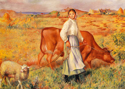 Shepherdess Fine Art Print 1887 Painting by Pierre-Auguste Renoir (6 Sizes)