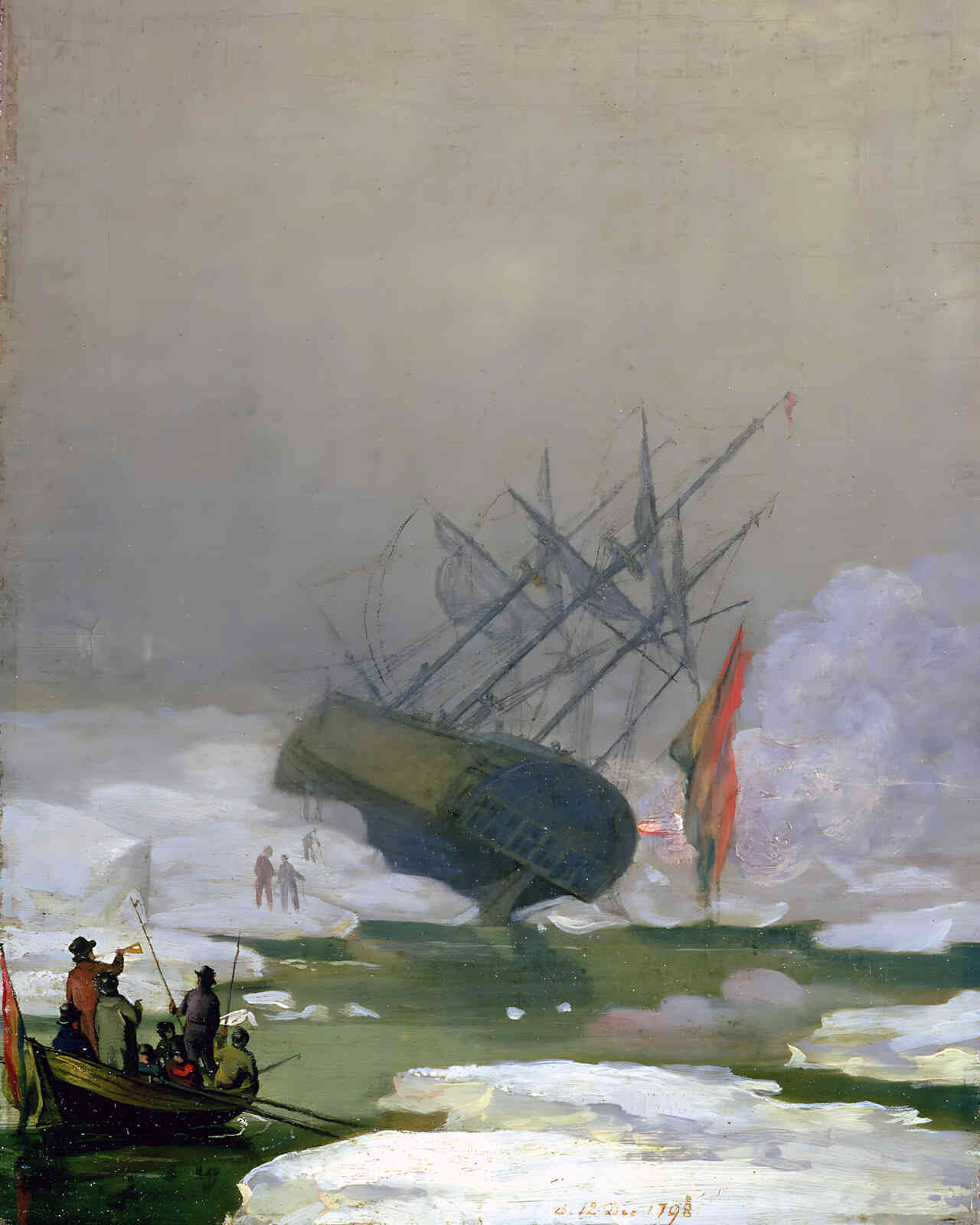Ship in the Arctic Ocean Painting by Caspar David Friedrich 8x10" Art Print