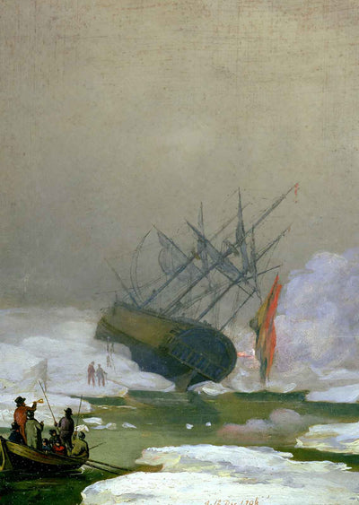 Ship in the Arctic Ocean Art Print 1798 by Caspar David Friedrich (6 Sizes)