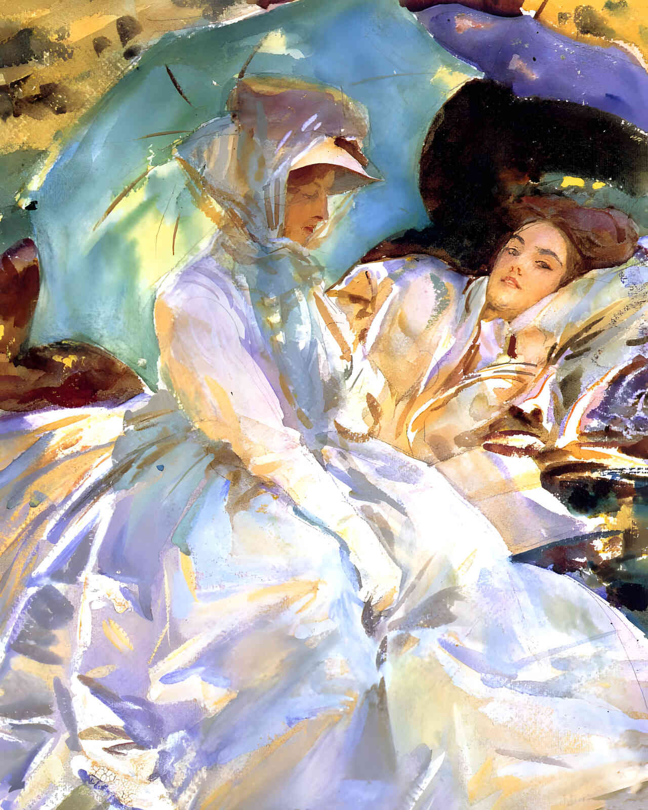 Simplon Pass. Reading 1911 Painting by John Singer Sargent 8x10" Art Print