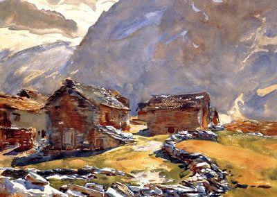 Simplon Pass Chalets 1911 Painting by John Singer Sargent Art Print (6 Sizes)