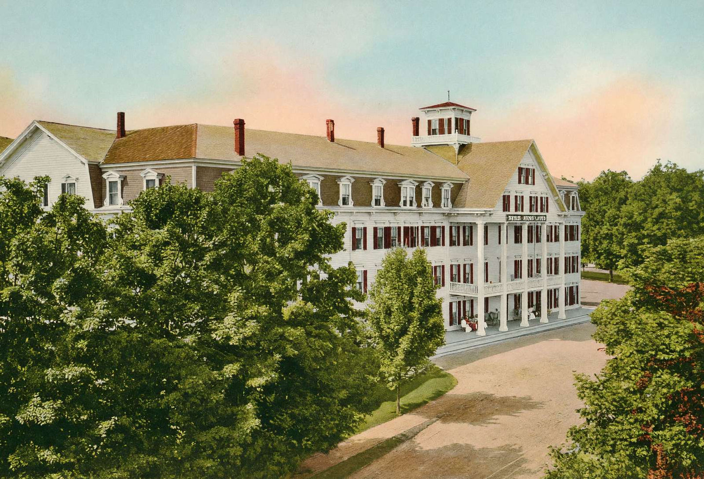 Sinclair House Bethlehem NH in 1911 Vintage Print (7 Sizes) - Premium Print