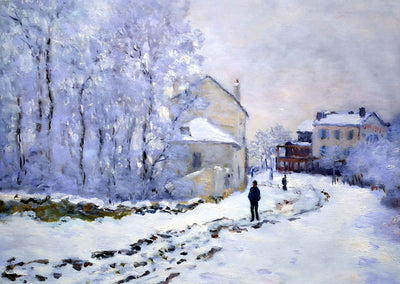 Snow at Argenteuil Art Print 1875 Painting by Claude Monet (6 Sizes)