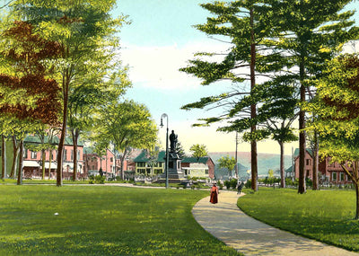 South Park Middletown CT in 1907 Vintage Print (7 Sizes) - High Quality