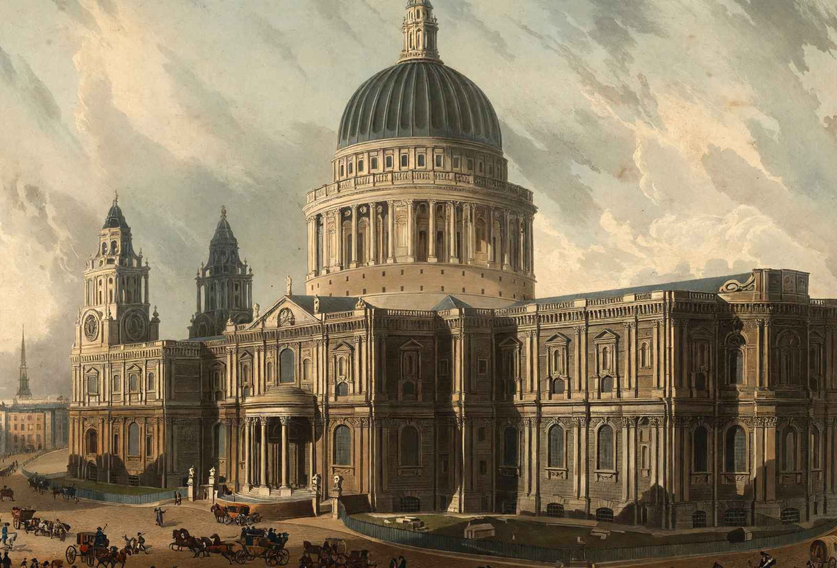 South East View of St. Paul's Cathedral Premium Art Print (6 Sizes) - Church