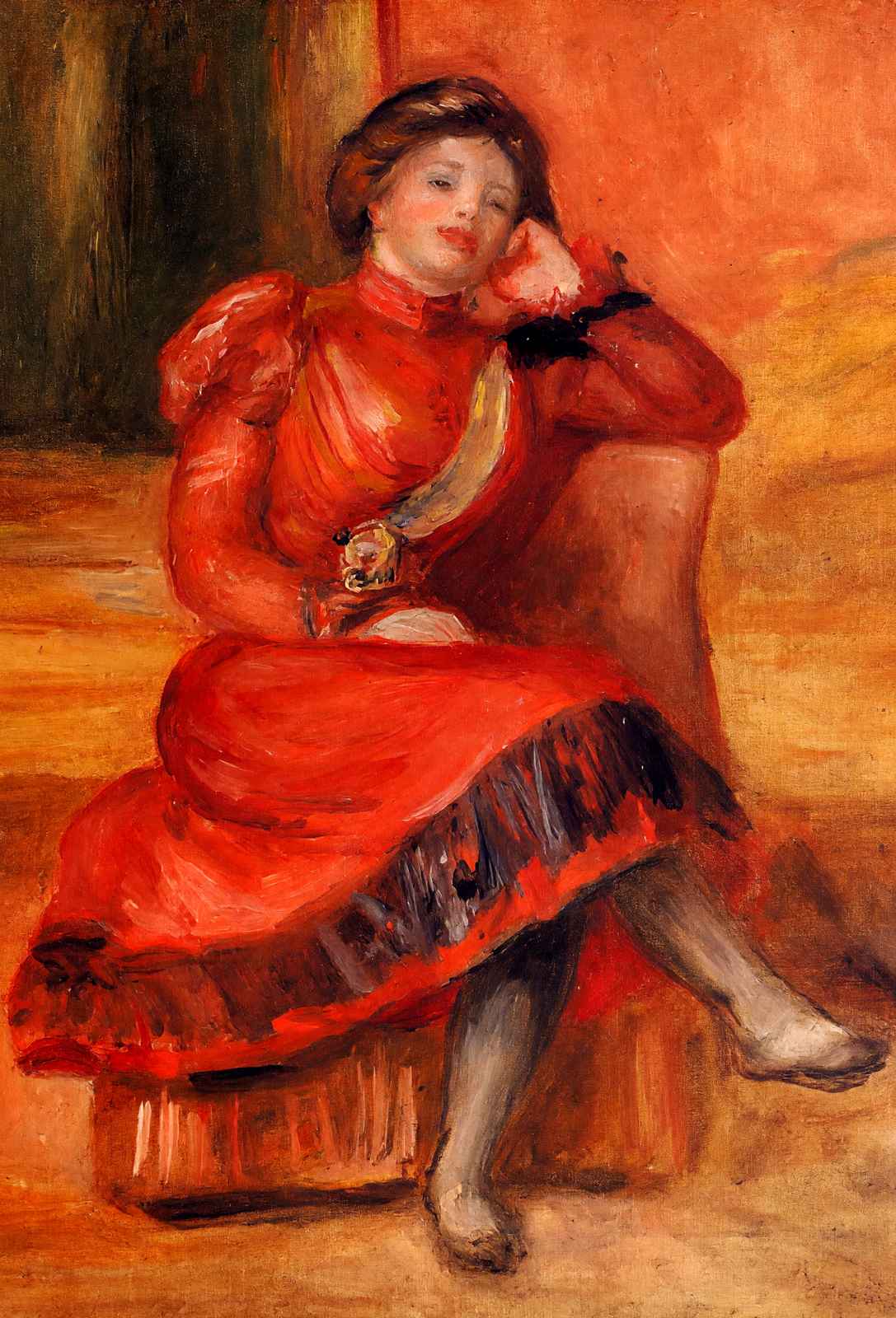 Spanish Dancer in a Red Dress 1896 by Pierre-Auguste Renoir Art Print (6 Sizes)