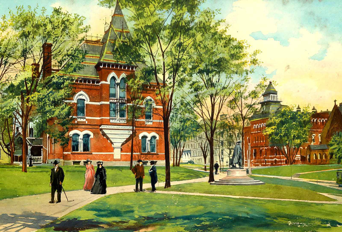 Merrick Park, Springfield, Massachusetts in 1904 Art Print (7 Sizes) - Retouched