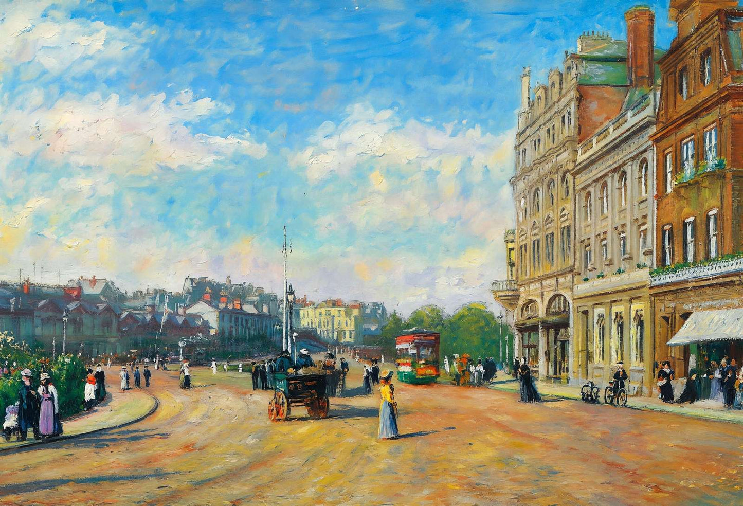 The Square Bournemouth in 1904 Art Print (7 Sizes) - Premium Print