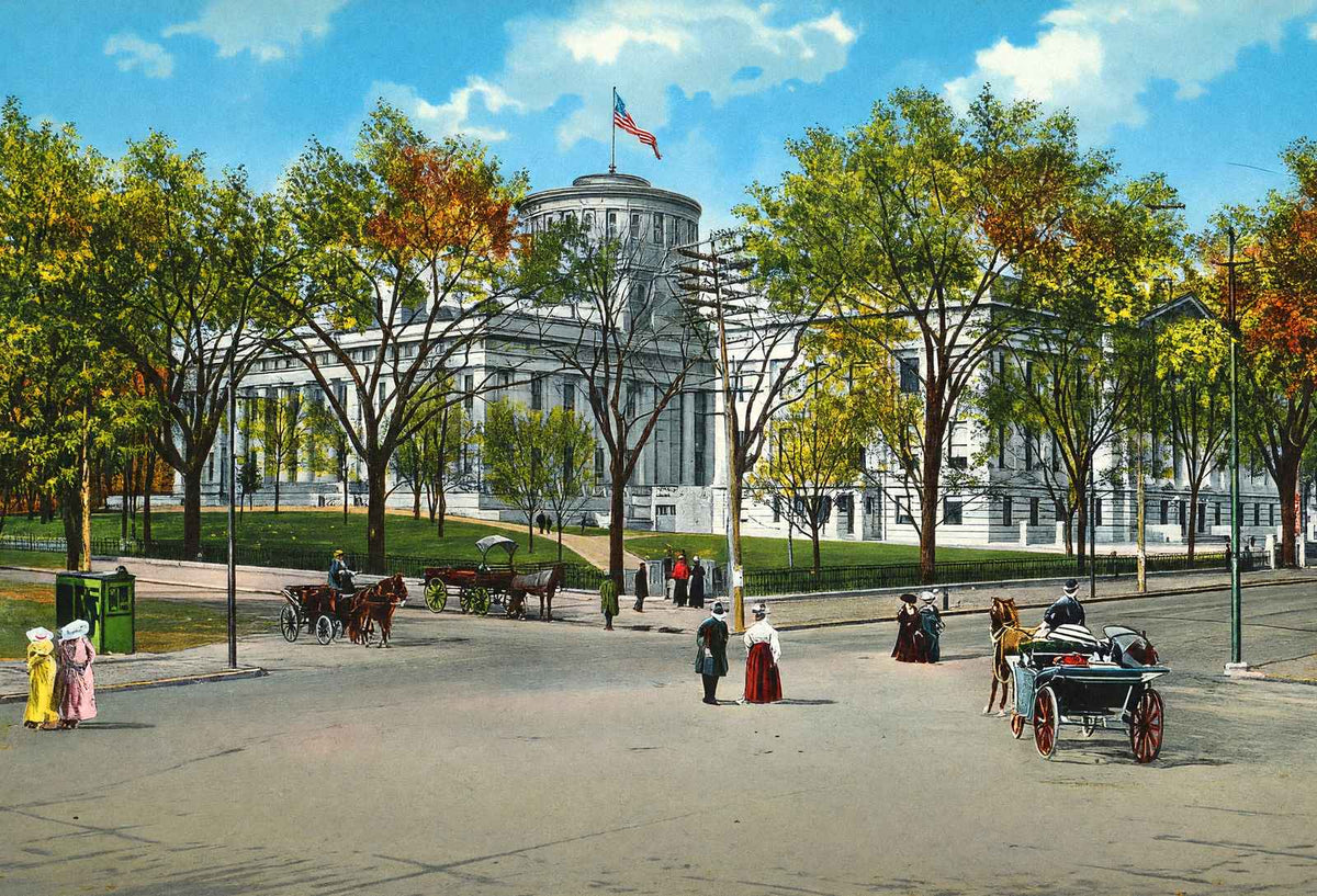 State Capitol Columbus Ohio in 1905 Vintage Print (7 Sizes) - Acid Free