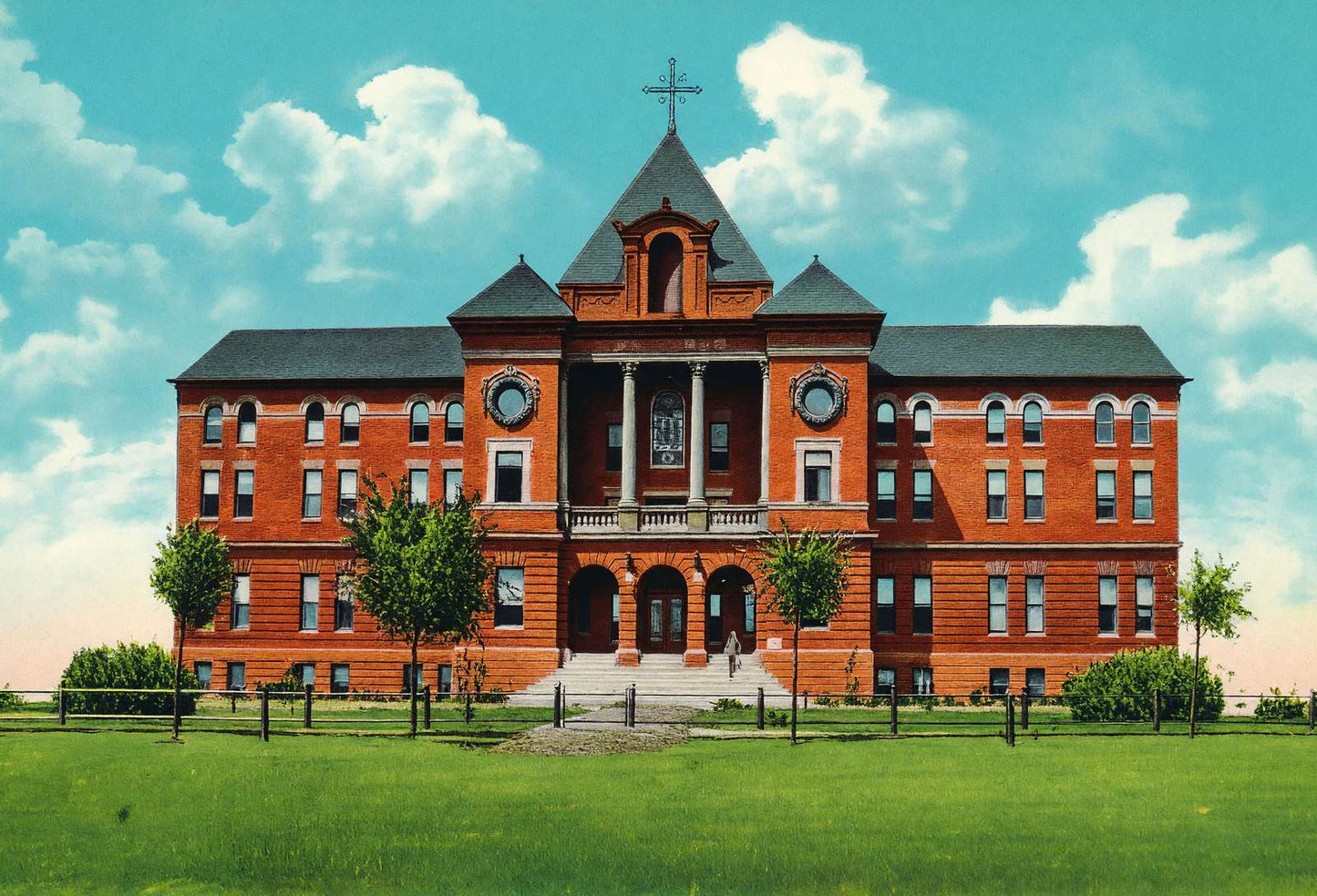 St Basil's College Waco in 1905 Vintage Print (7 Sizes) - Acid Free