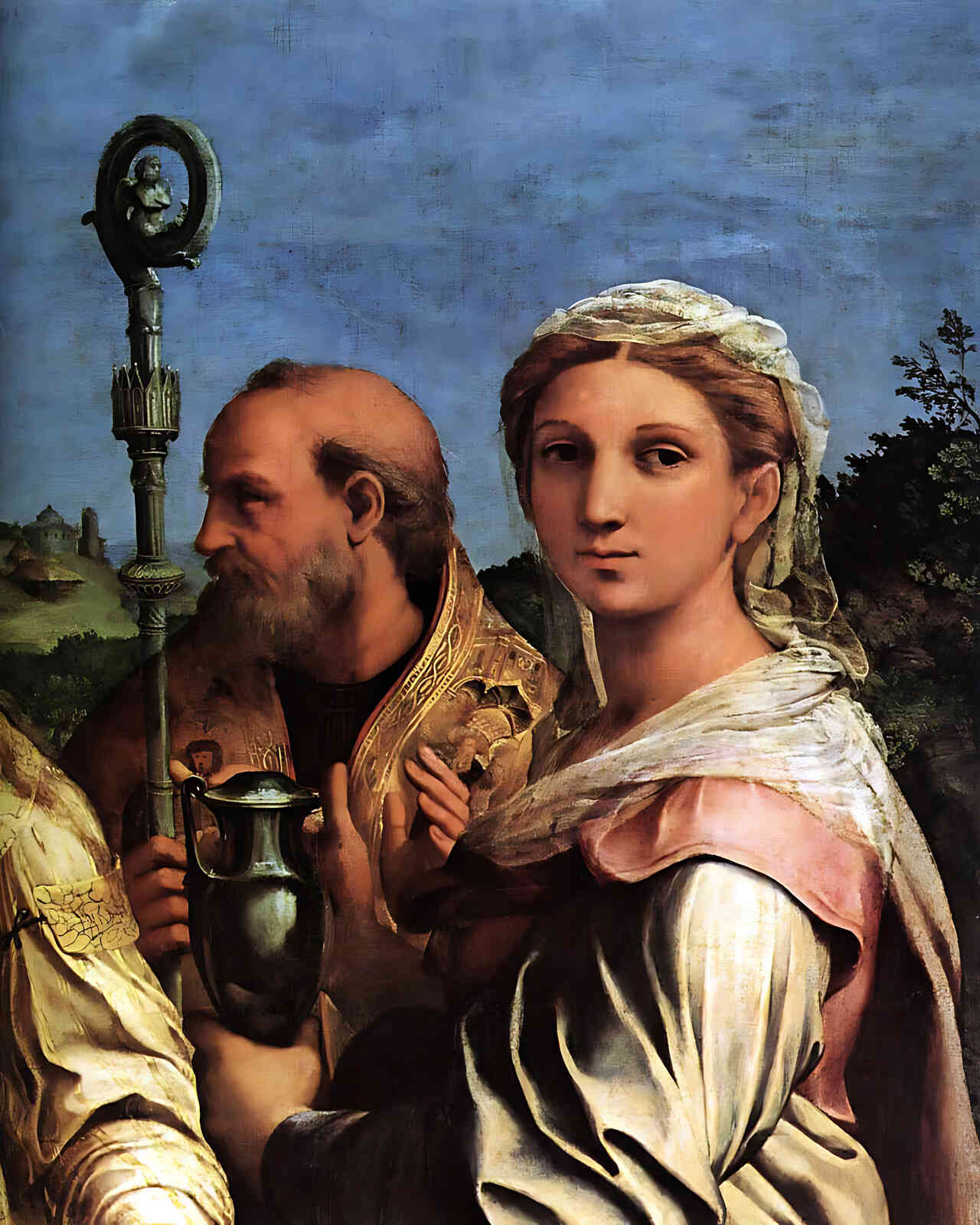 St. Cecilia with Saints (Detail) Painting by Raphael 8x10" Art Print - Acid Free