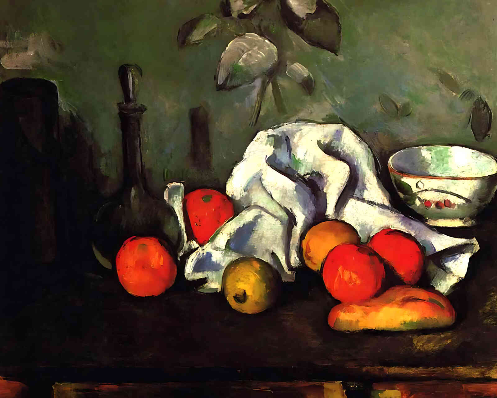 Still Life with Fruits Painting by Paul Cezanne 8x10" Art Print (Archival Paper)