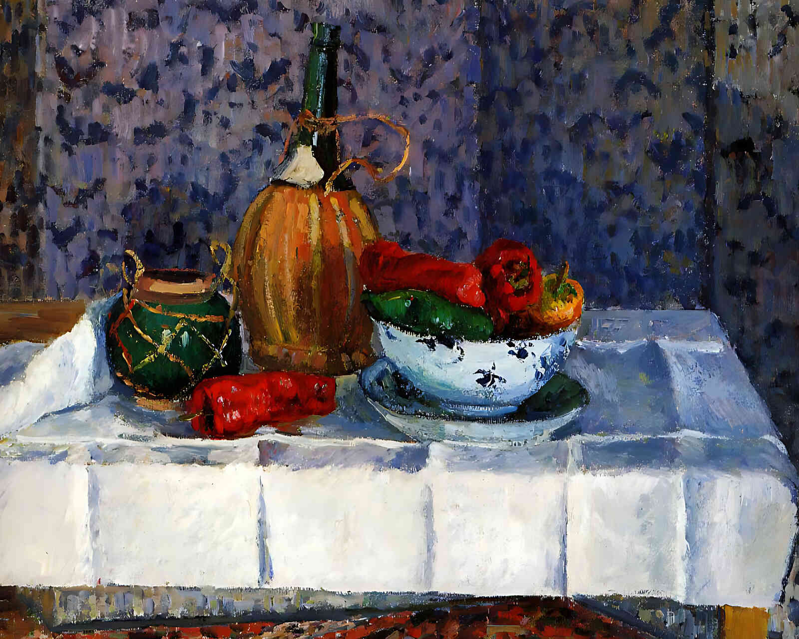 Still Life with Peppers Painting by Camille Pissarro 8x10" Art Print - Restored