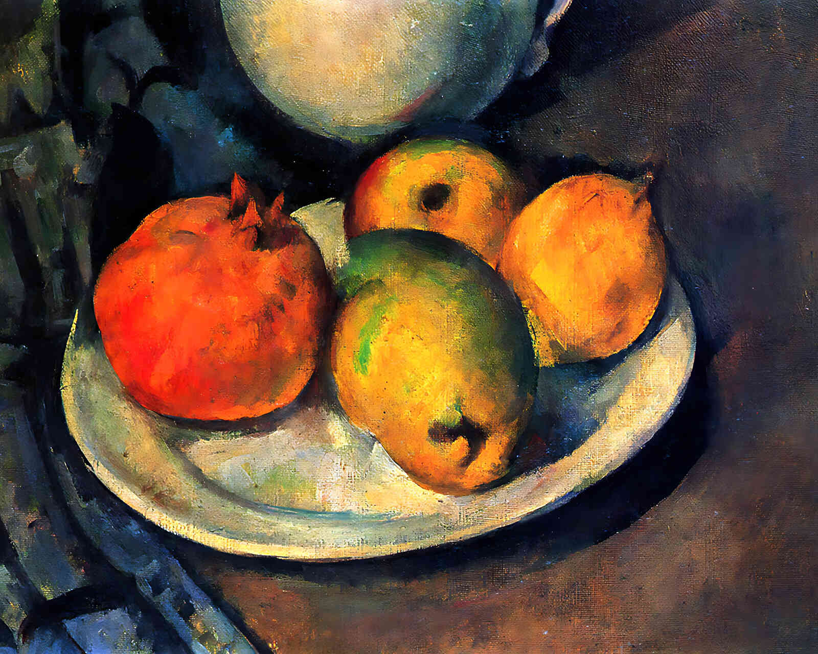Still Life with Pomegranate and Pears Painting by Paul Cezanne 8x10" Art Print