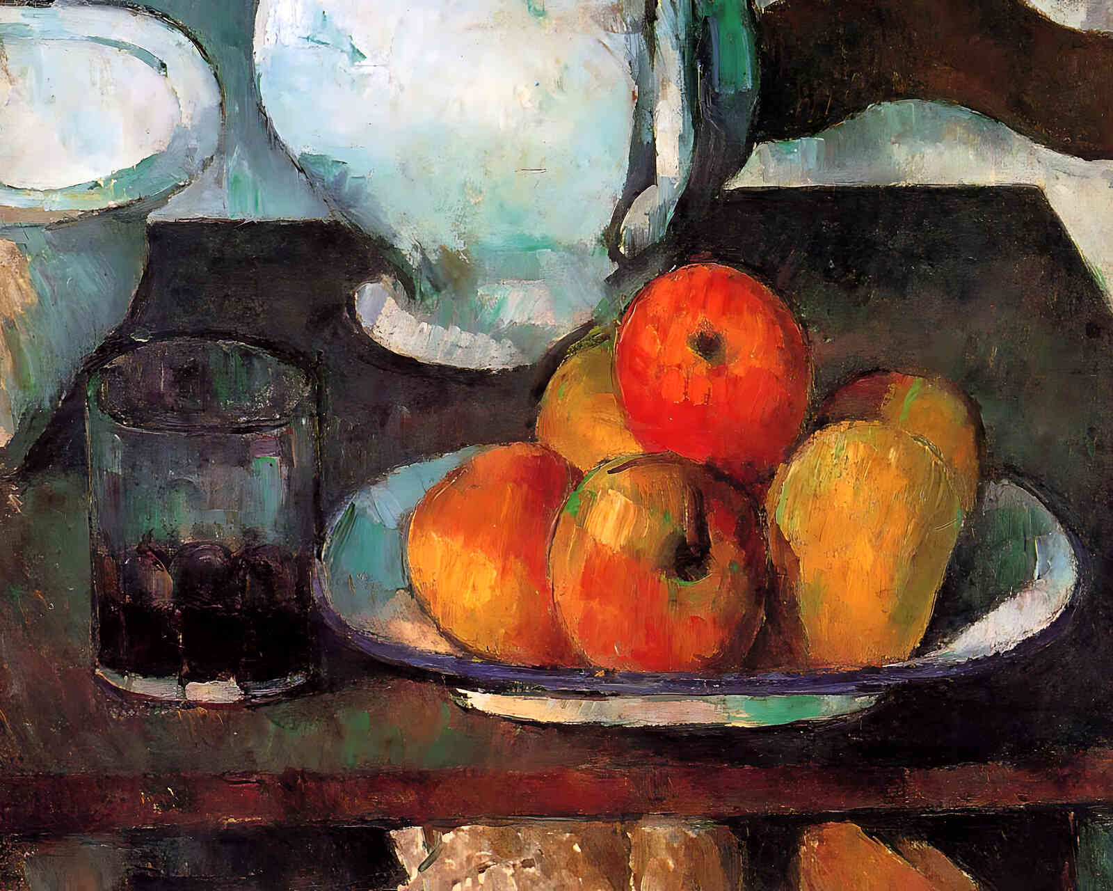 Still Life with Apples Painting by Paul Cezanne 8x10" Art Print (High Quality)