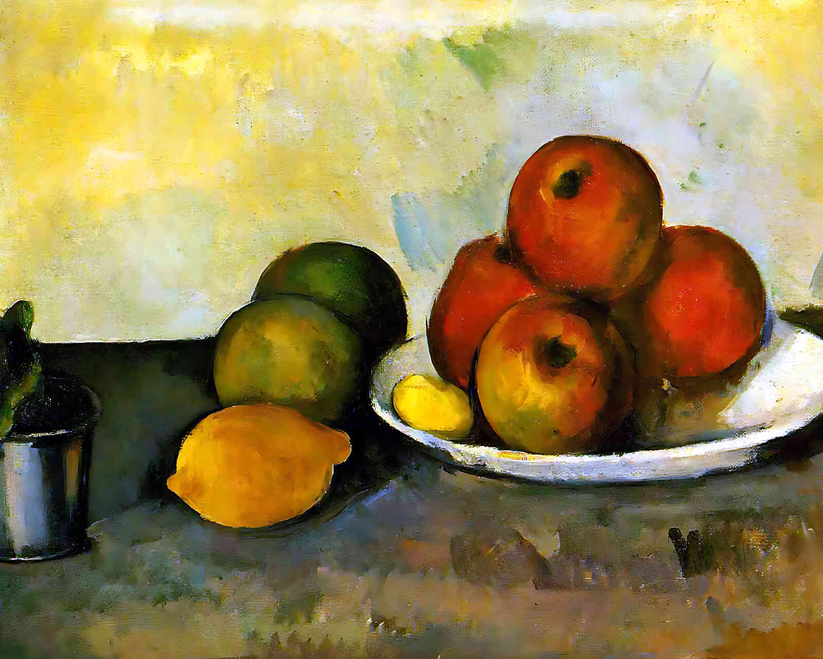 Still Life with Apples () Painting by Paul Cezanne 8x10" Art Print - Acid Free