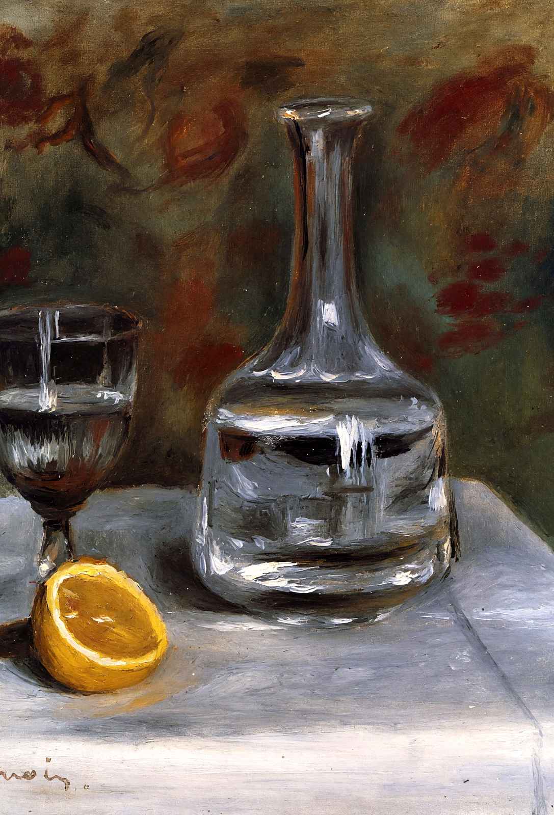 Still Life with Carafe Art Print 1892 by Pierre-Auguste Renoir (6 Sizes)