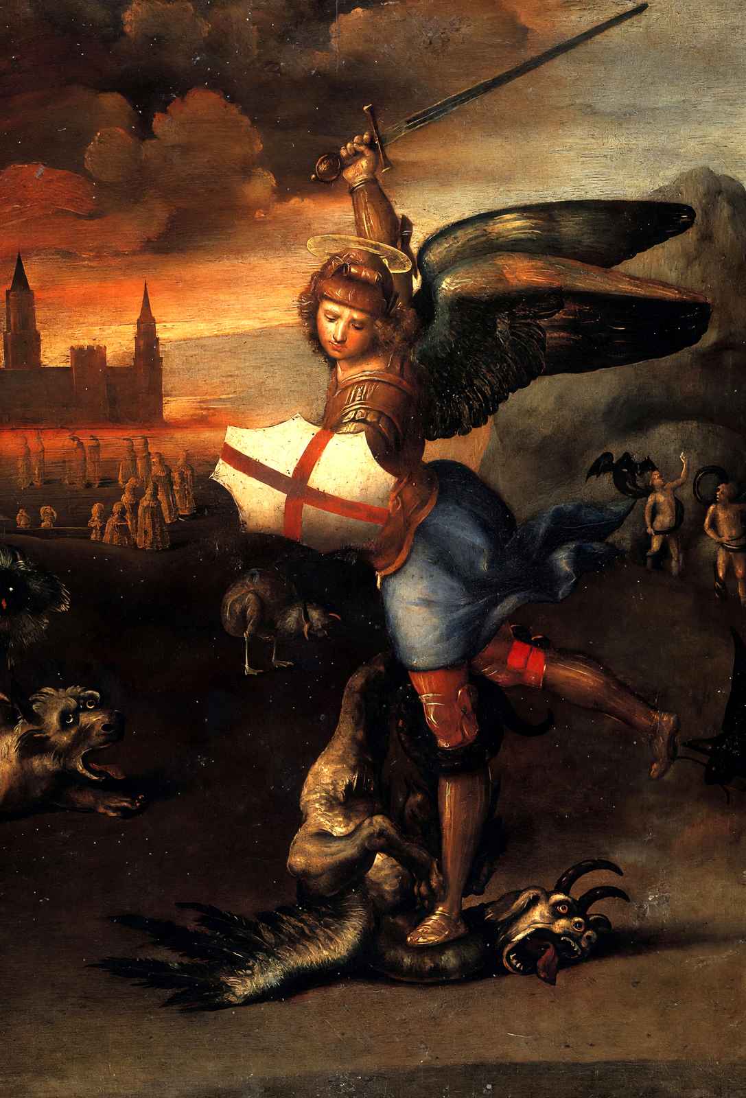 St. Michael Fine Art Print 1505 Painting by Raphael (6 Sizes) - Premium Quality