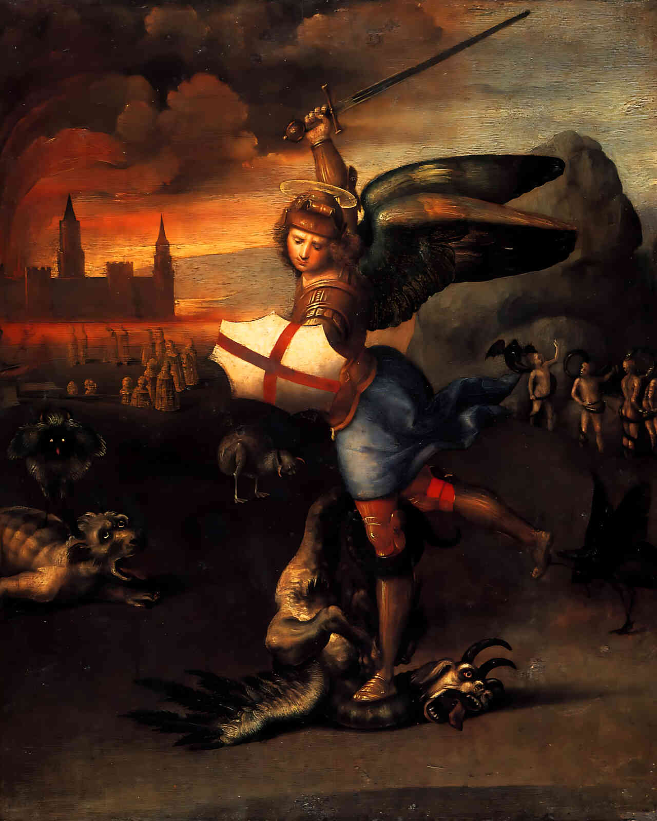 St. Michael Painting by Raphael 8x10" Art Print - Premium Quality