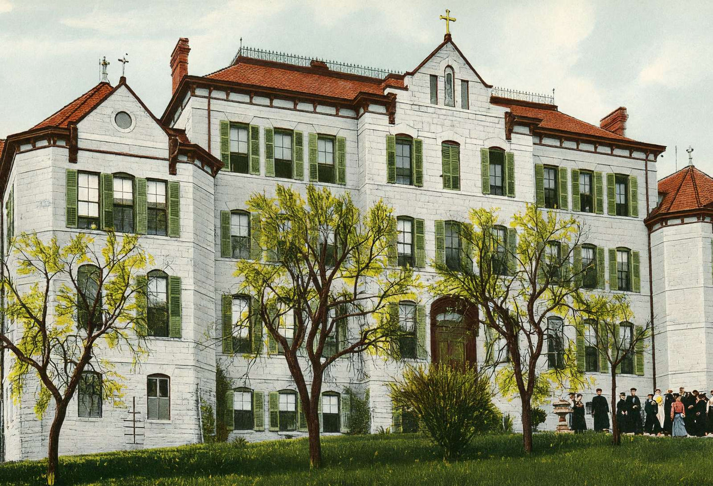 St Mary's Academy Austin in 1907 Vintage Print (7 Sizes) - Premium Print