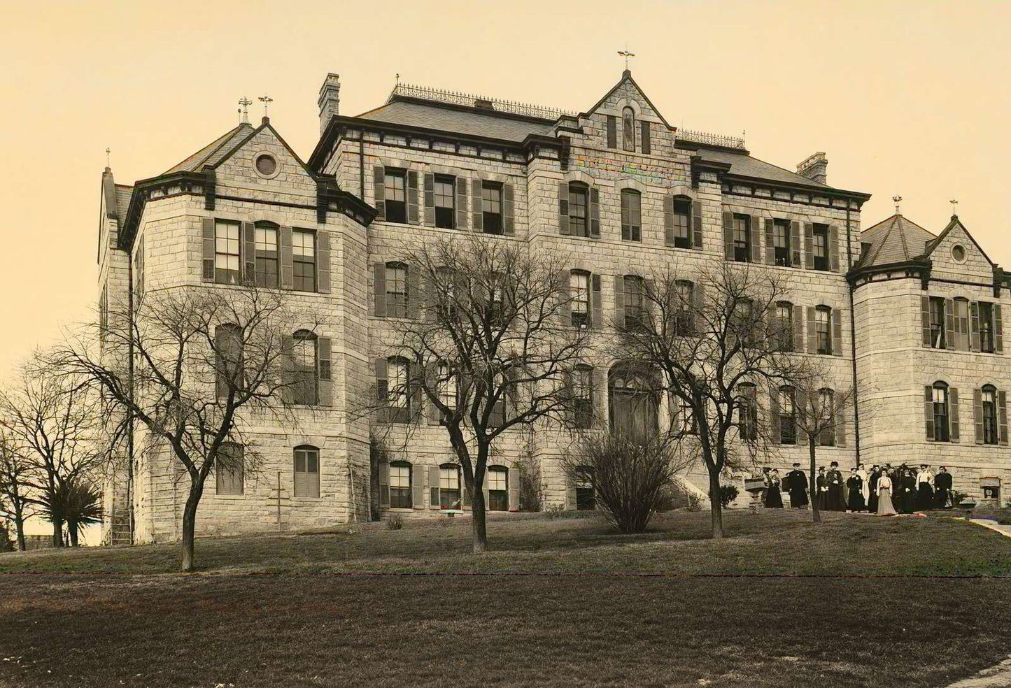 St Mary's Academy Austin in 1907 Vintage Print (7 Sizes) - Premium Print