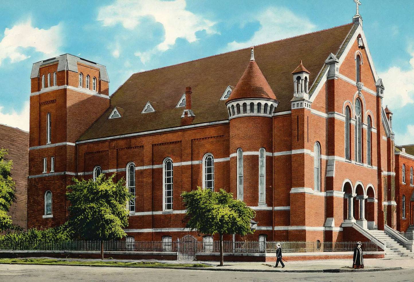 St Patrick's Church Savannah GA in 1905 Vintage Print (7 Sizes) - Acid Free