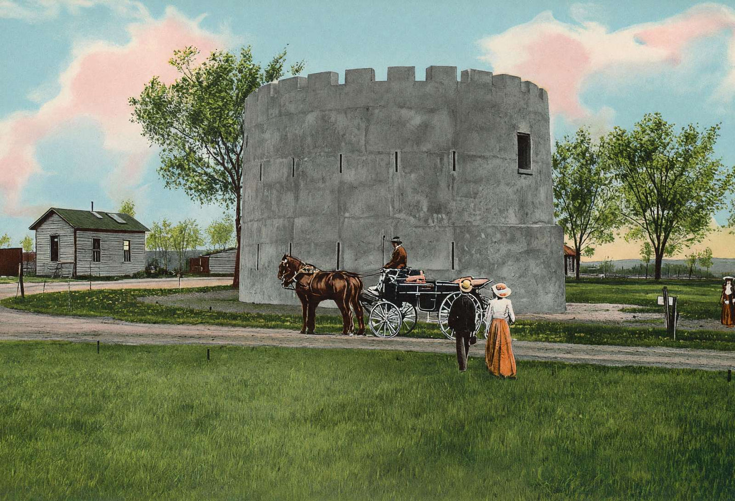 Old Round Tower Fort Snelling in 1906 Vintage Print (7 Sizes) - High Quality