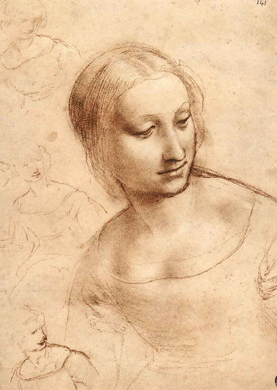 Study for Madonna with the Yarnwinder 1501 by da Vinci Art Print (6 Sizes)