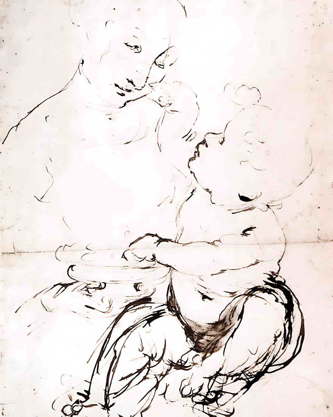 Study for the Madonna with the Fruit Bowl by Leonardo da Vinci 8x10" Art Print