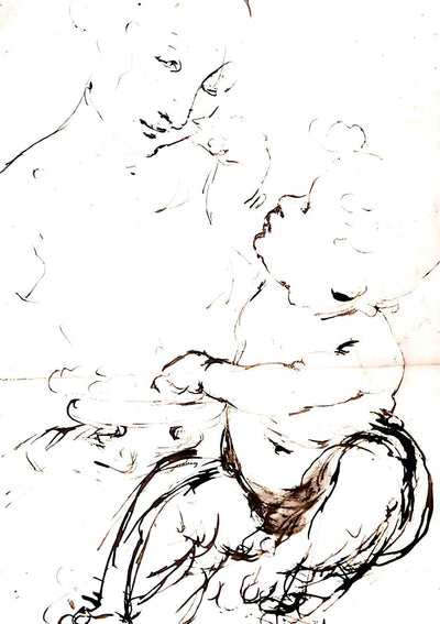 Study for the Madonna with the Fruit Bowl 1478 by da Vinci Art Print (2 Sizes)