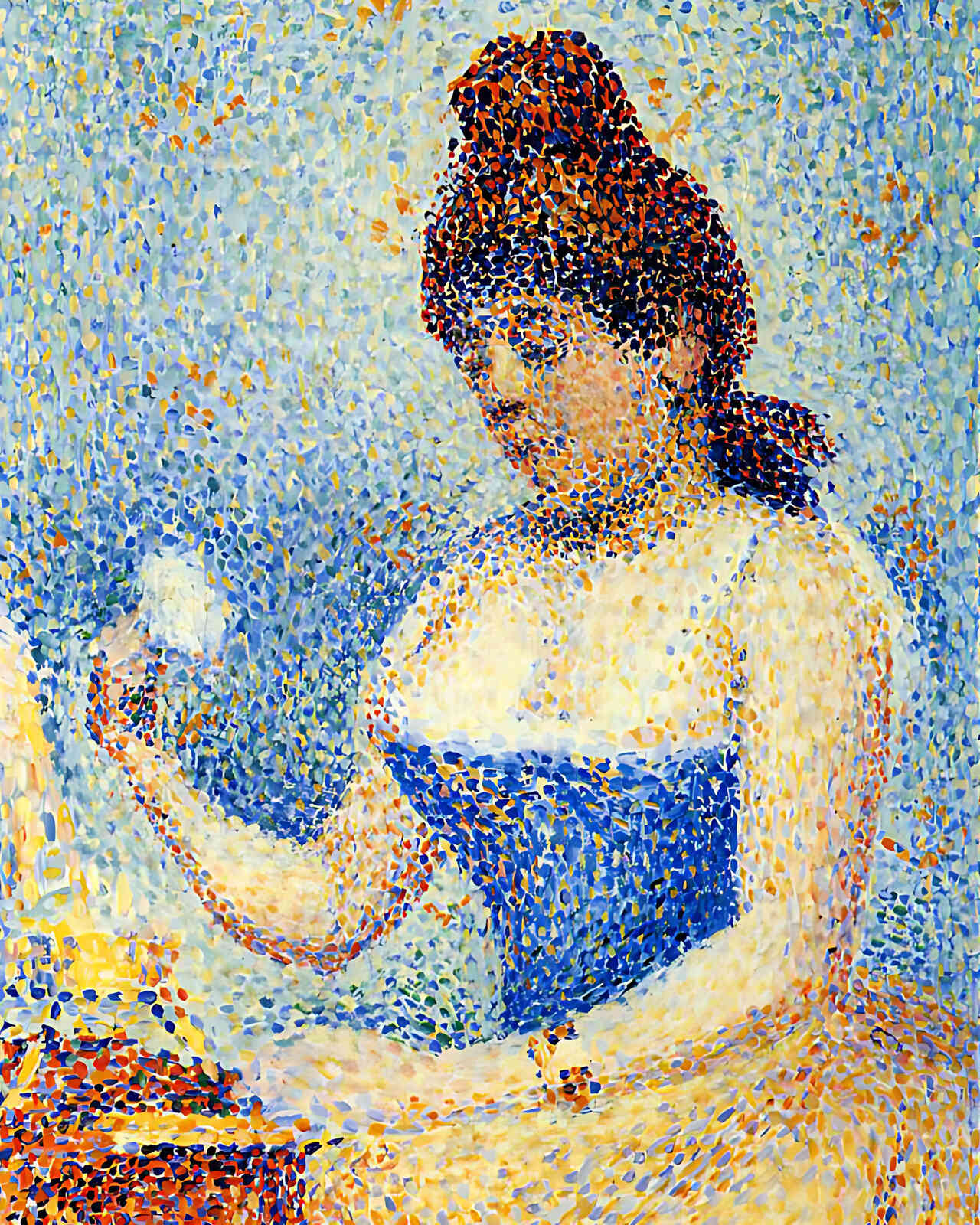 Study for Young Woman Powdering Herself by Georges Seurat 8x10" Art Print