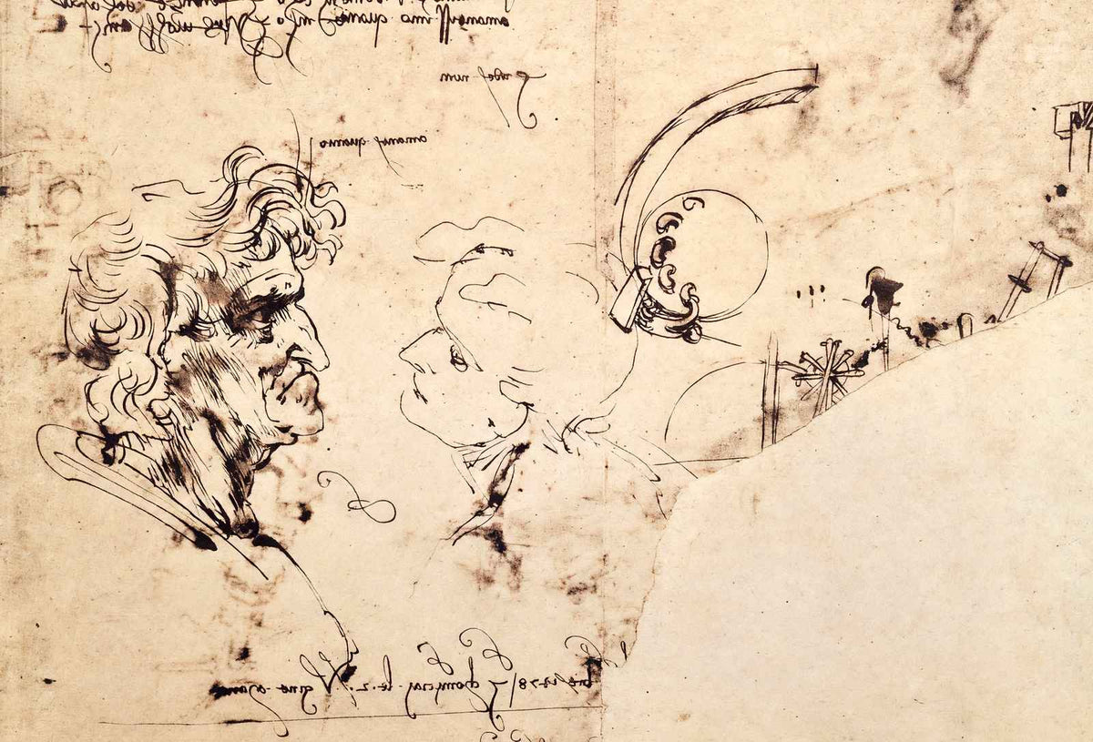 Study Sheet 1478 Drawing by Leonardo da Vinci Art Print (6 Sizes) - High Quality