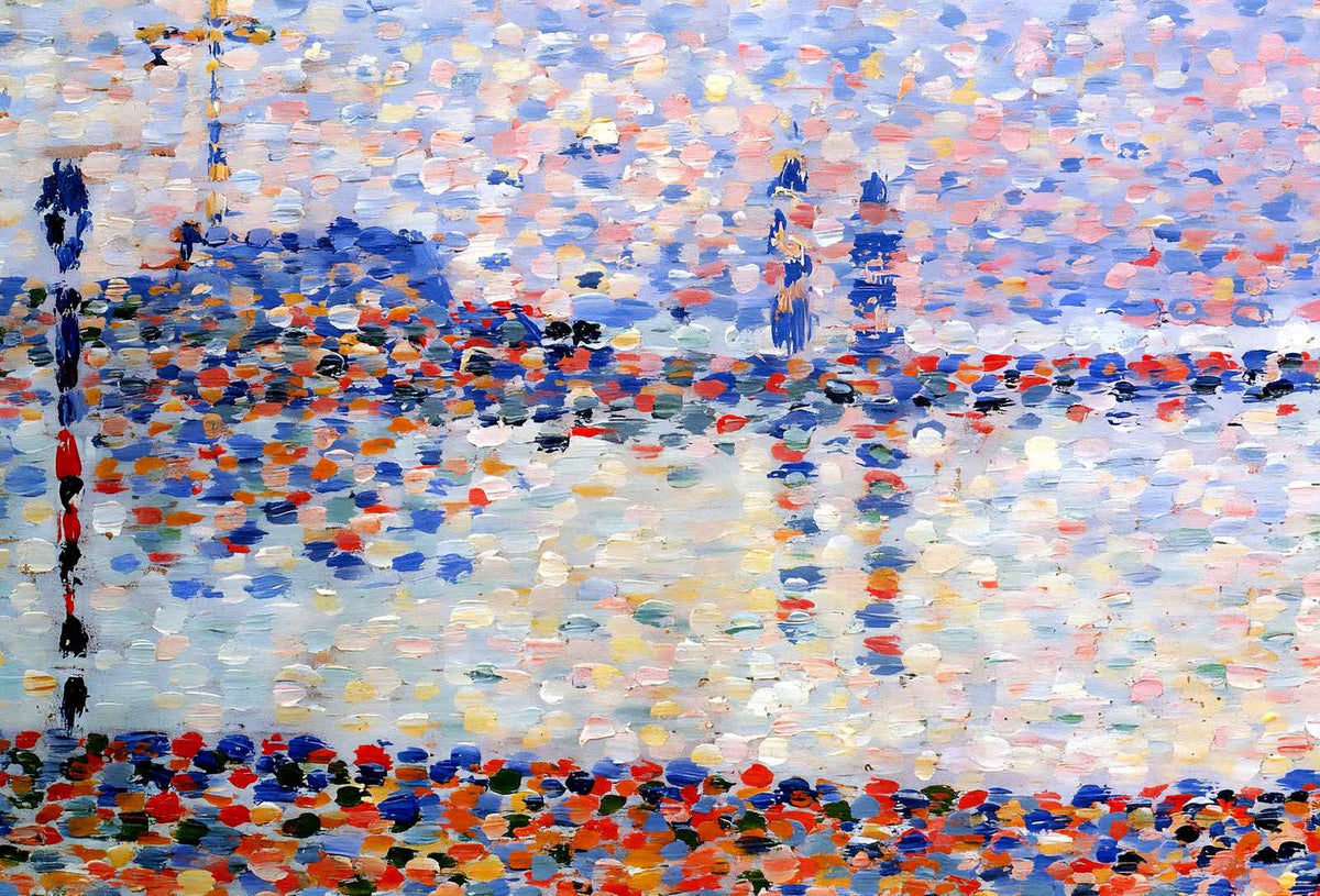 Study for 'the Channel at Gravelines, Evening' 1890 Seurat Art Print (6 Sizes)