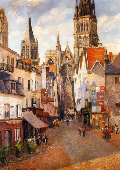 Sunlight, Afternoon, La Rue De L'Epicerie, Rouen 1898 Art Print (6 Sizes)