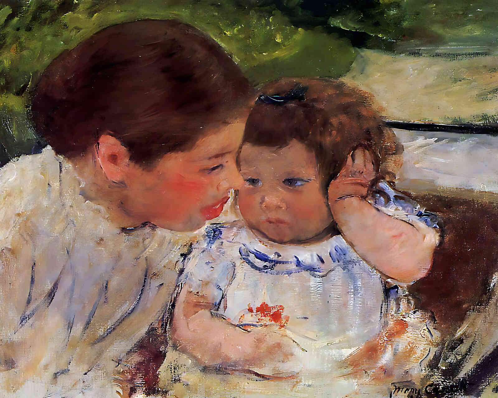 Susan Comforting the Baby (No.1) Painting by Mary Cassatt 8x10" Art Print