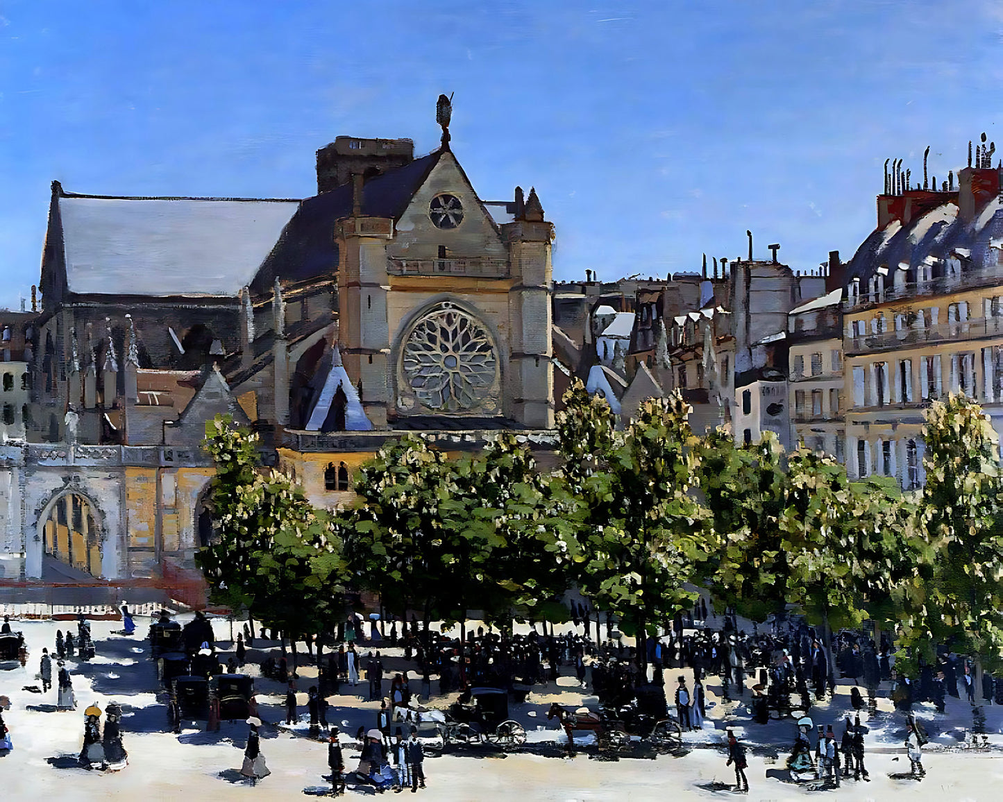 Saint Germain l'Auxerrois Painting by Claude Monet 8x10" Art Print