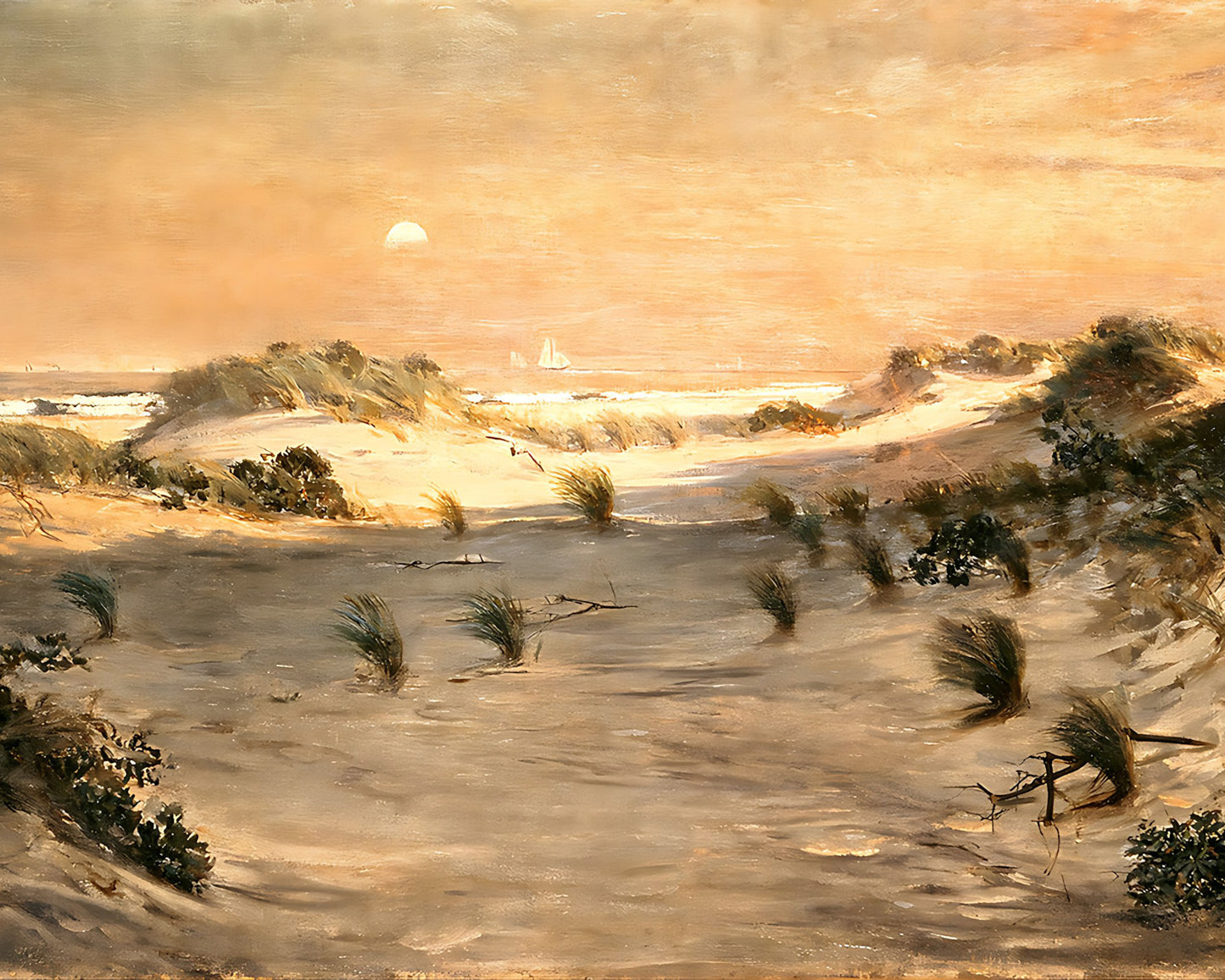 Sand Dunes at Sunset, Atlantic City by Henry Ossawa Tanner 8x10" Art Print