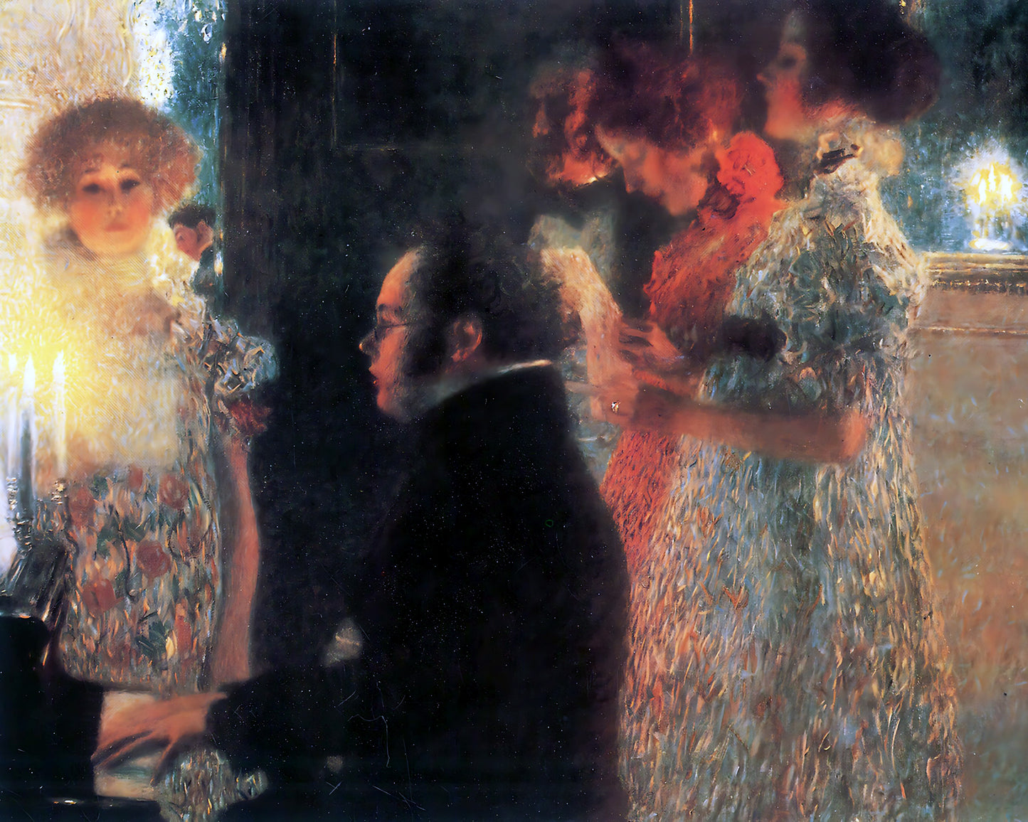 Franz Schubert at the Piano II Painting by Gustav Klimt 8x10" Art Print