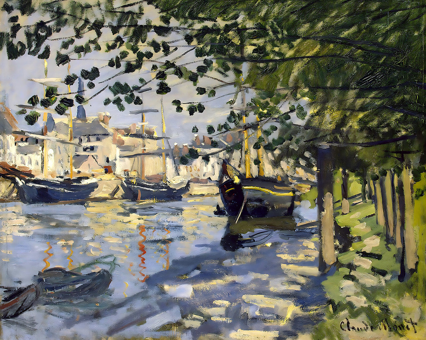 Seine at Rouen Painting by Claude Monet 8x10" Art Print