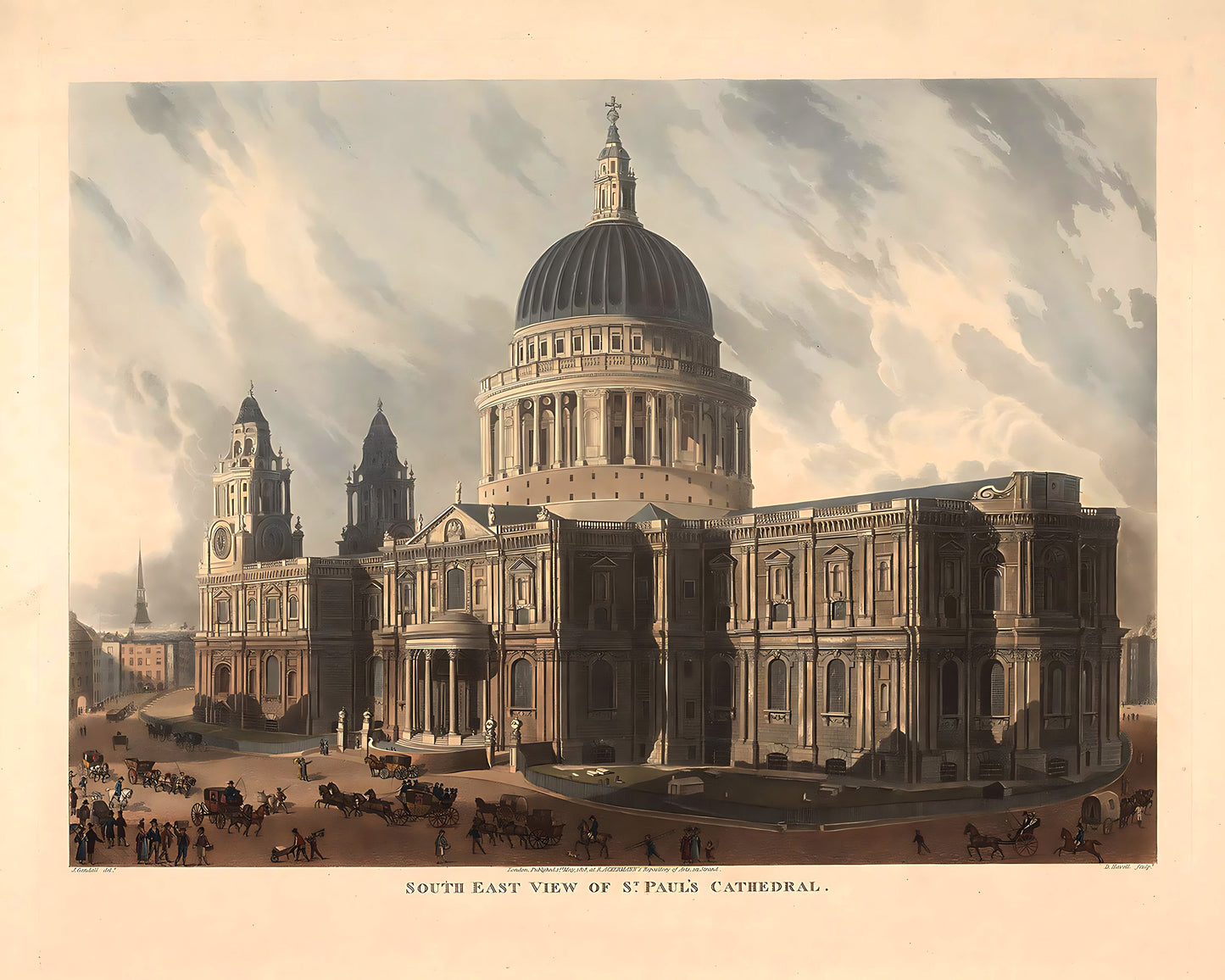 South East View of St. Paul's Cathedral 8x10" Premium Print - Church