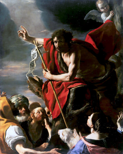 St. John the Baptist Preaching Painting by Mattia Preti 8x10" Bible Art Print