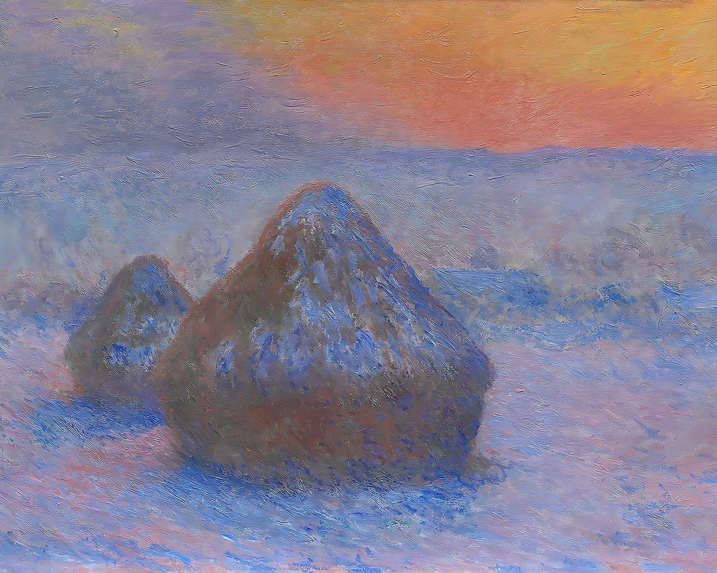 Stacks of Wheat (Sunset