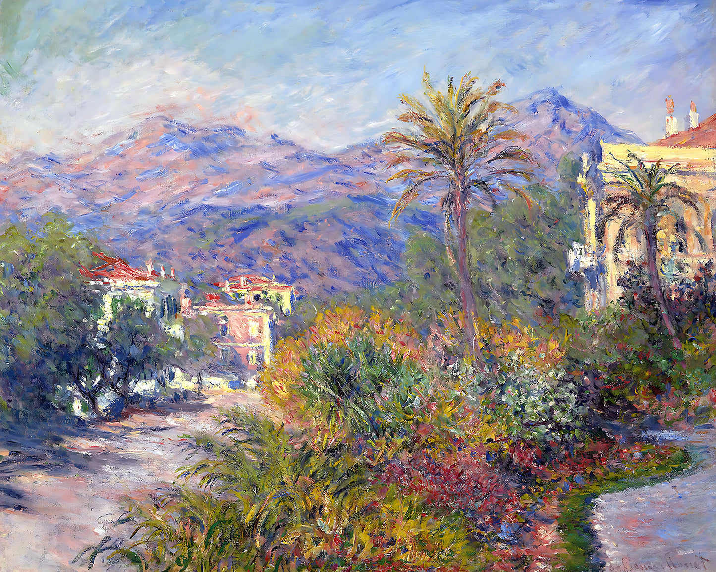 Strada Romada in Bordighera Painting by Claude Monet 8x10" Art Print