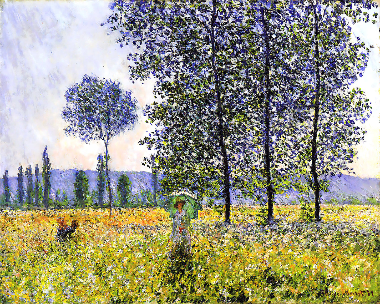 Sunlight Effect under the Poplars Painting by Claude Monet 8x10" Art Print