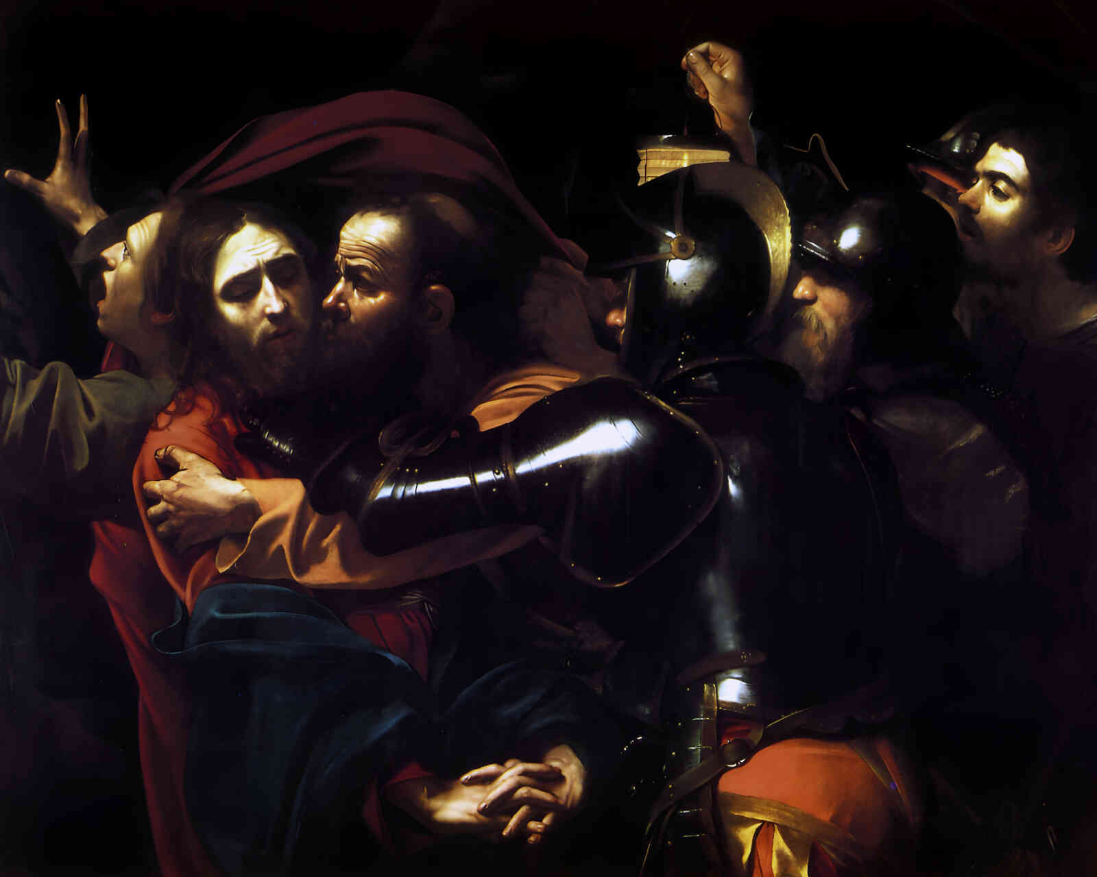 Taking of Christ 1602 Painting by Caravaggio 8x10" Art Print