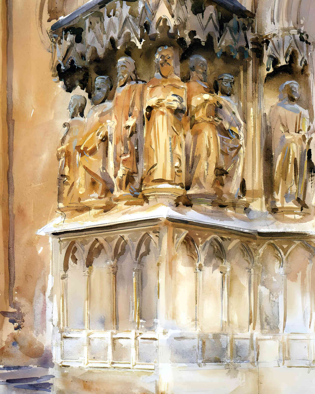 Tarragona 1908 Painting by John Singer Sargent 8x10" Art Print